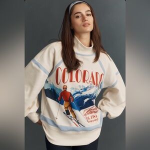 NWT Anthropologie Daily Practice Base Plate Graphic Sweatshirt